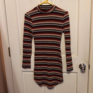 Rue21 multicolor Striped Long Sleeve Bodycon Dress